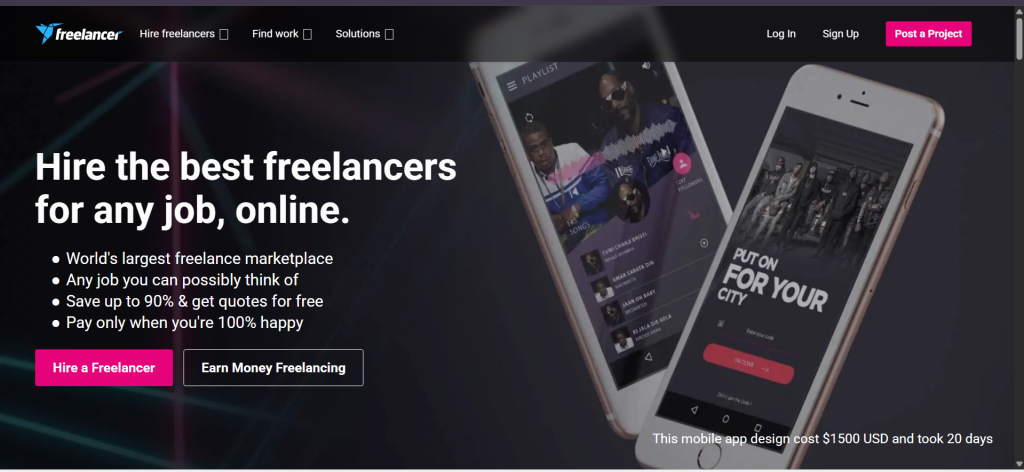 Freelancer.com, a website approved by bd govt
