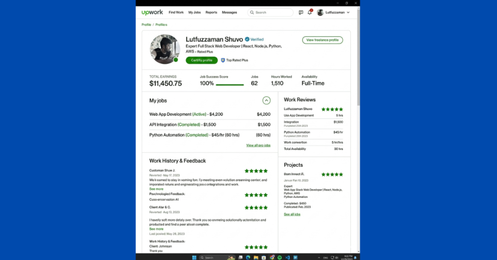 Upwork Profile